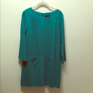 Teal Wool dress